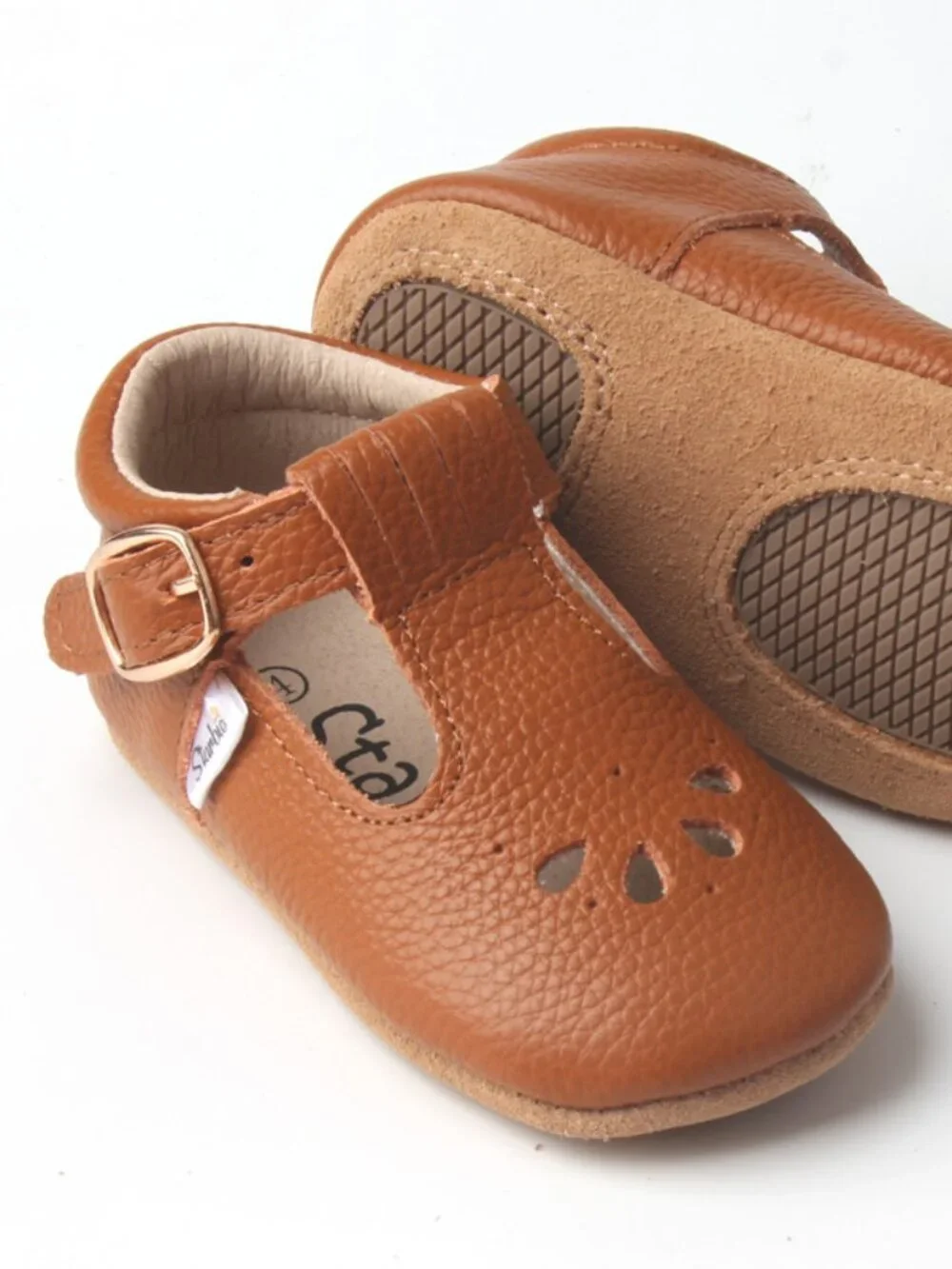 Hook & Loop Toddler Brown Baby Shoes toddler shoes baby moccasins Baby Mary Jane